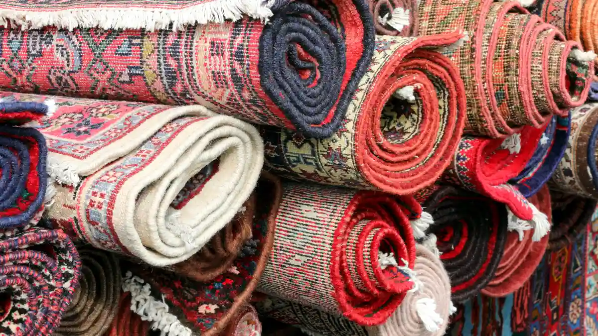 Luxury Persian carpet in modern corporate office interior