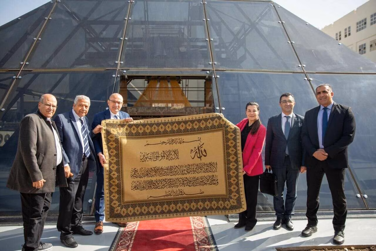 Industrial carpet production line at Oriental Weavers Egypt