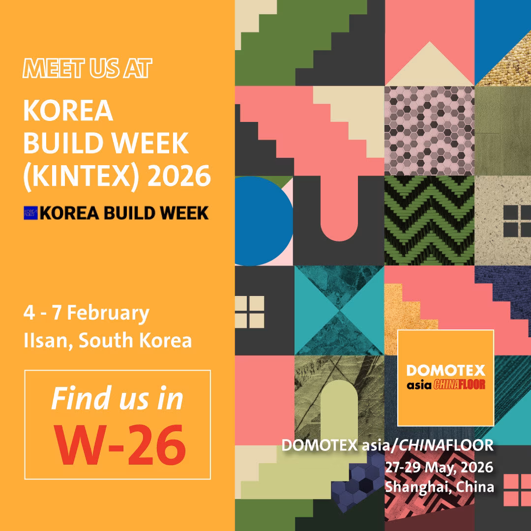 DOMOTEX asia CHINAFLOOR presentation booth at Korea Build Week exhibition