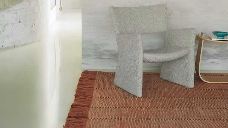 LAYERED Cord Collection handwoven rug designed with Massproductions featuring contemporary woven patterns and natural wool textures.